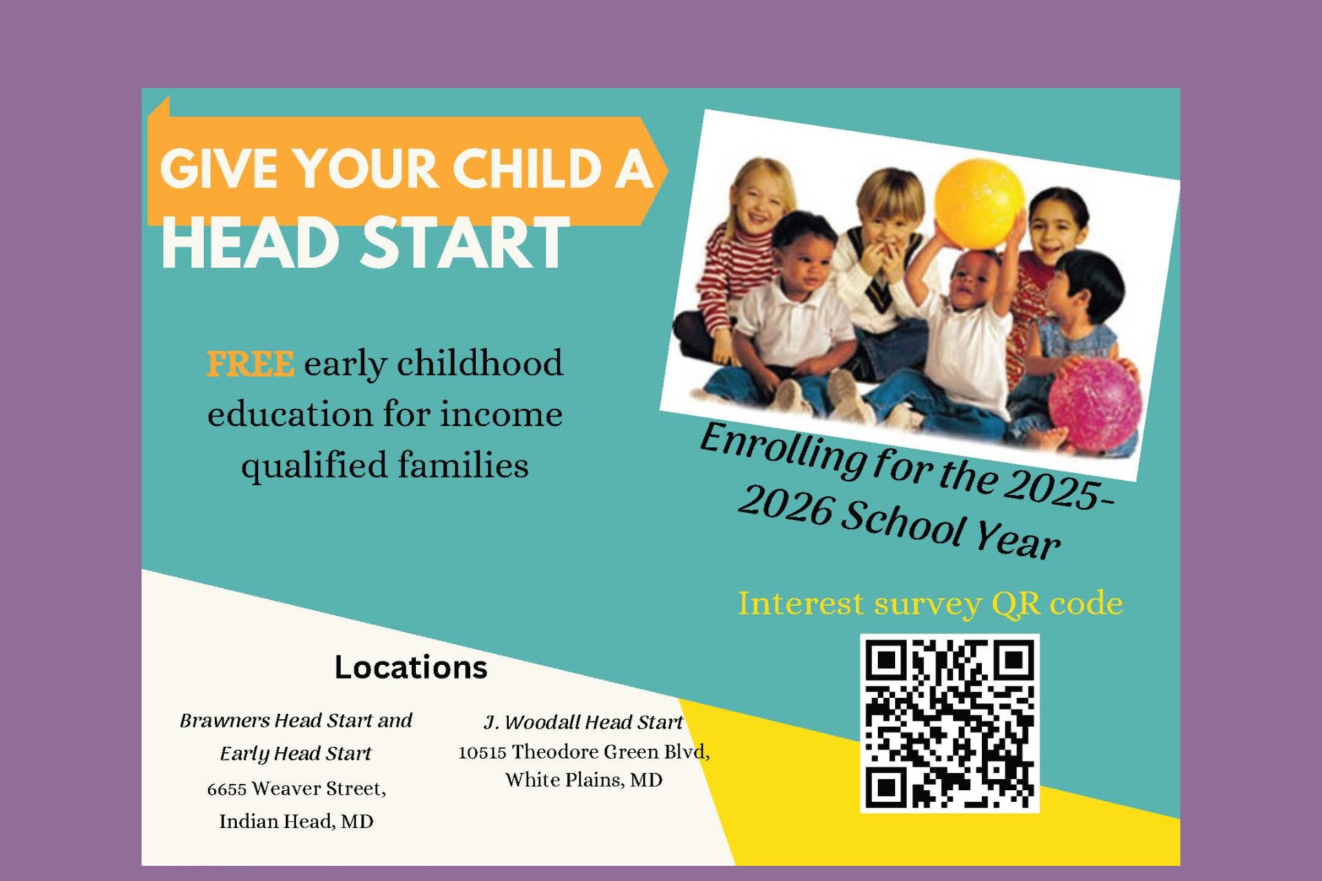 Early Head Start/Head Start Program Enrollment